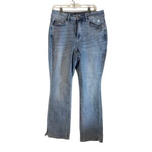 Judy Blue High Rise Bootcut Jeans with Side Slit Hem Size 14W